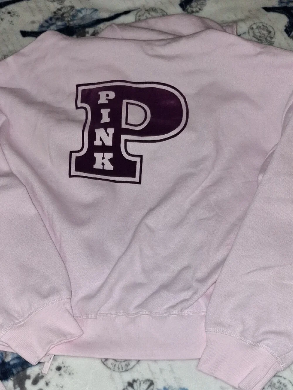 PINK Victoria's Secret Light Pink Hoodie & Jogger Pajama Set